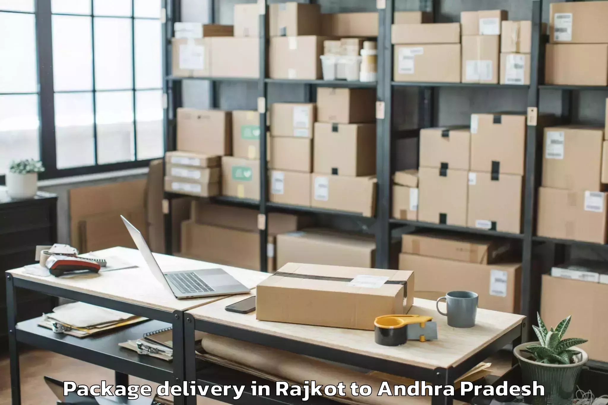 Hassle-Free Rajkot to Piduguralla Package Delivery